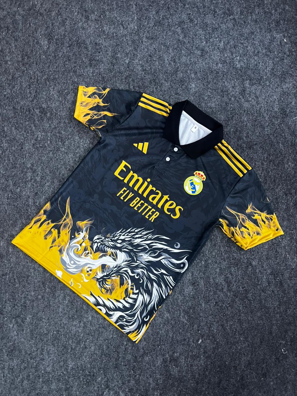 Real Madrid Black Flame Dragon Jersey 2024