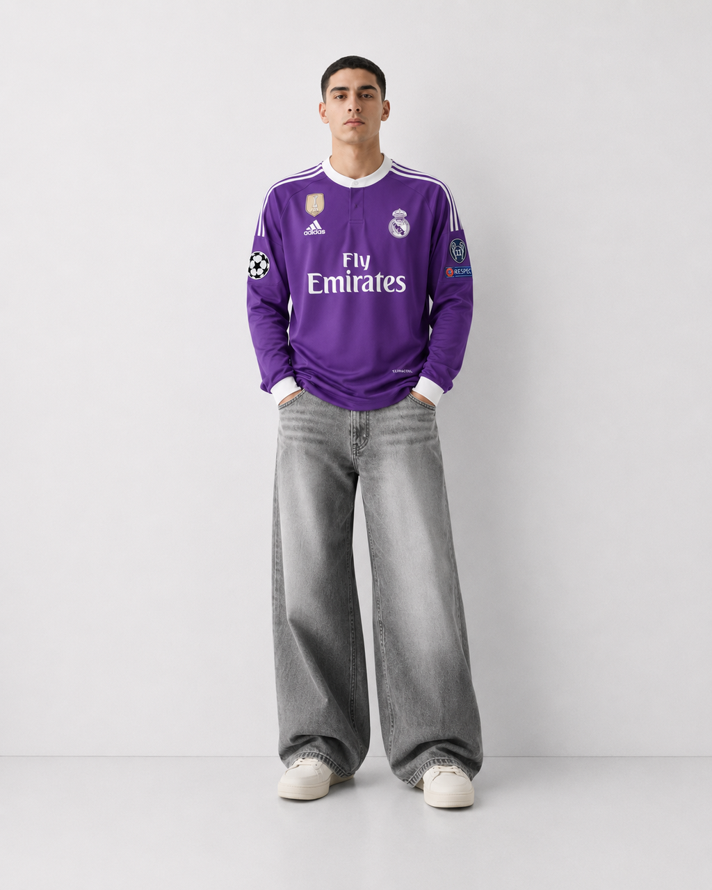 Ronaldo Real Madrid 2016-17 Away Long Sleeve Jersey