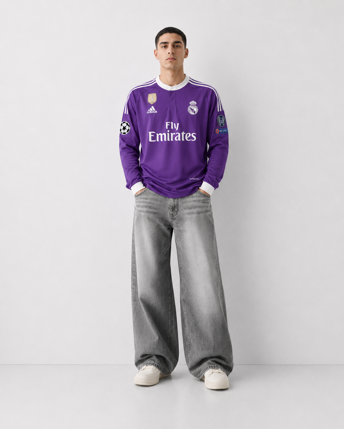 Ronaldo Real Madrid 2016-17 Away Long Sleeve Jersey