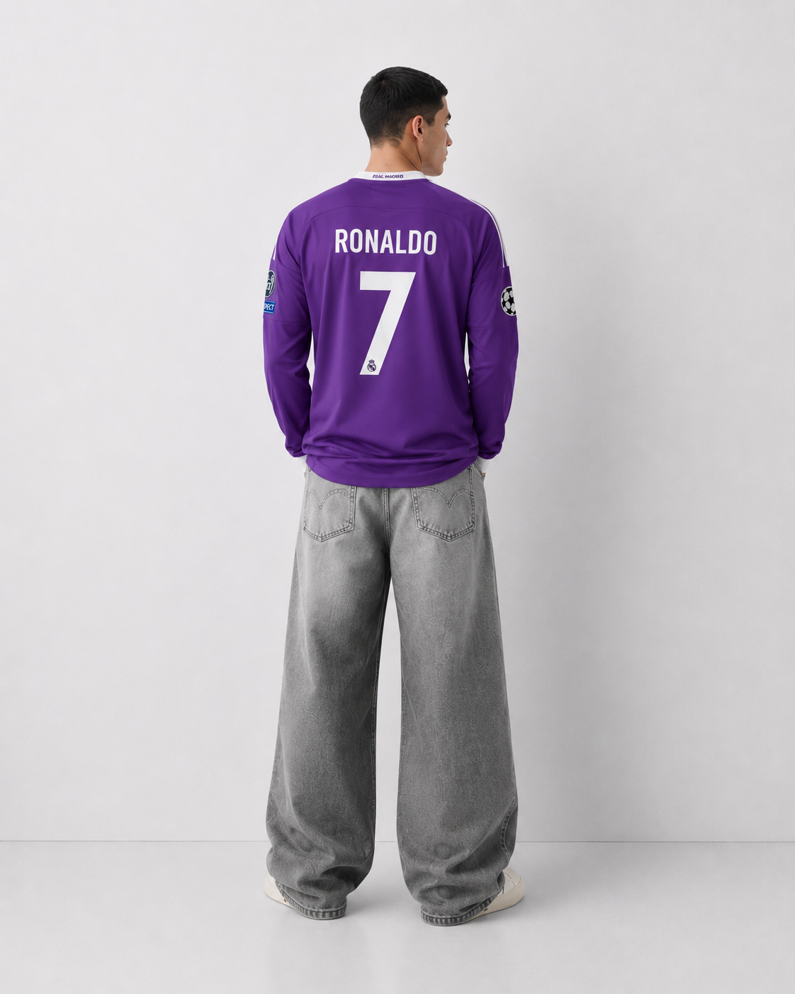 Ronaldo Real Madrid 2016-17 Away Long Sleeve Jersey