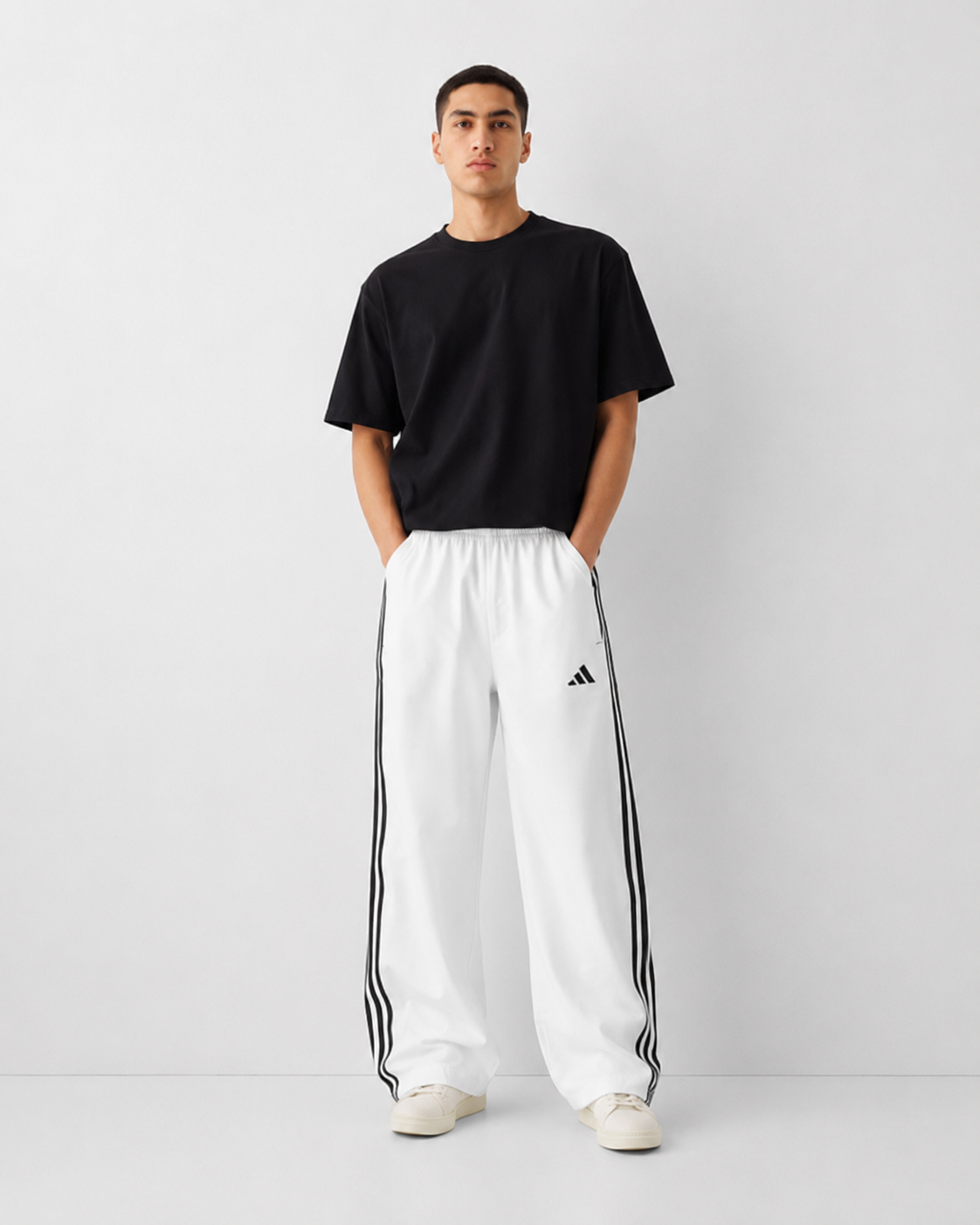 white track pants
