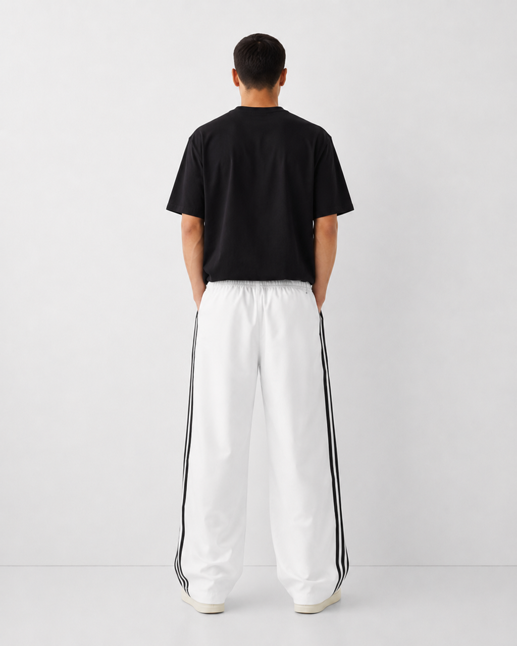 white track pants