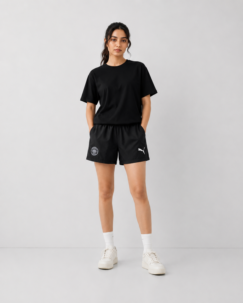 Manchester City DOTKNIT  PLAIN BLACK EMBROIDERY