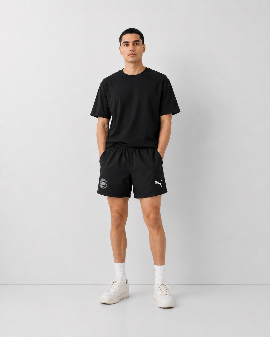 Manchester City DOTKNIT  PLAIN BLACK EMBROIDERY