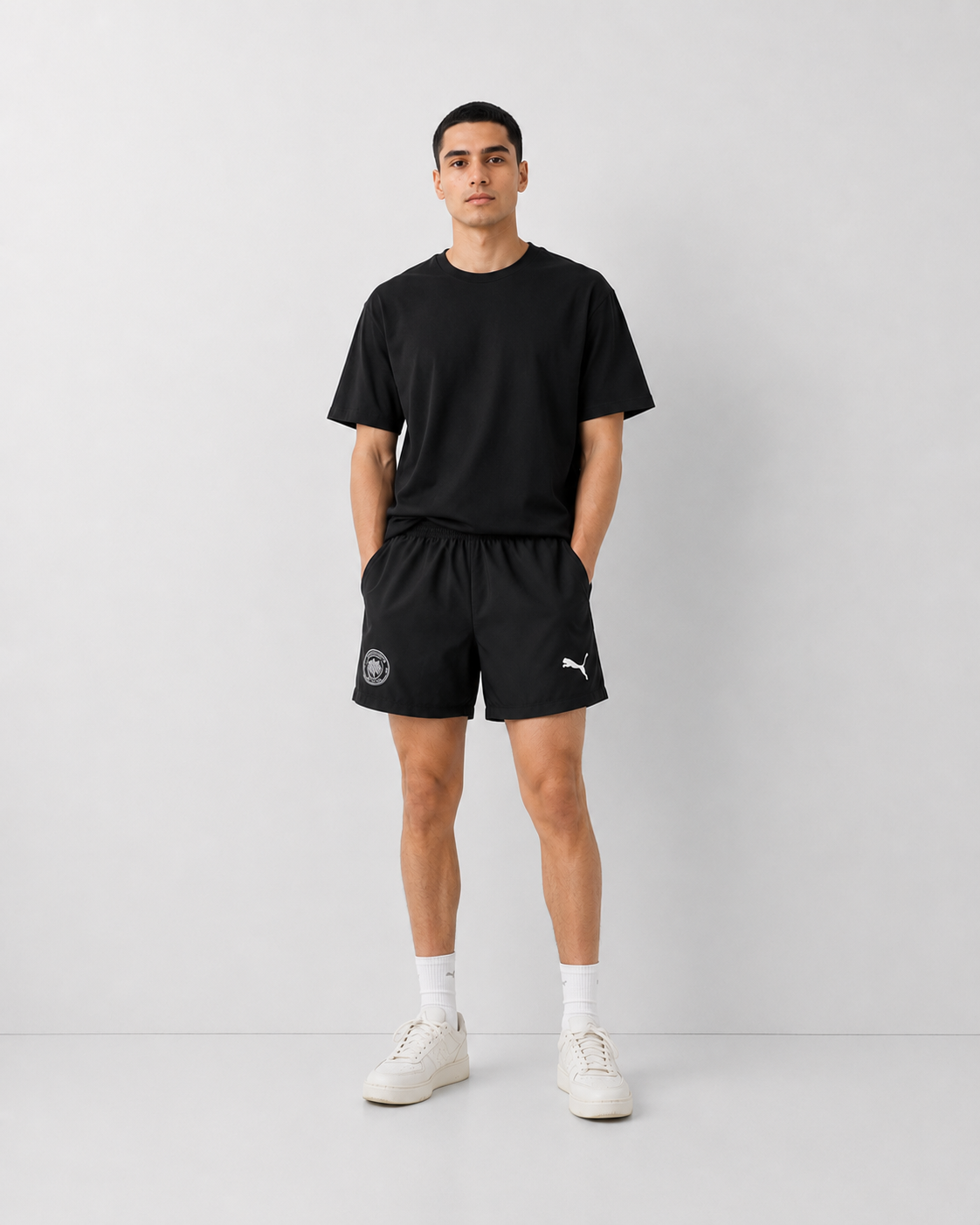 Manchester City DOTKNIT  PLAIN BLACK EMBROIDERY