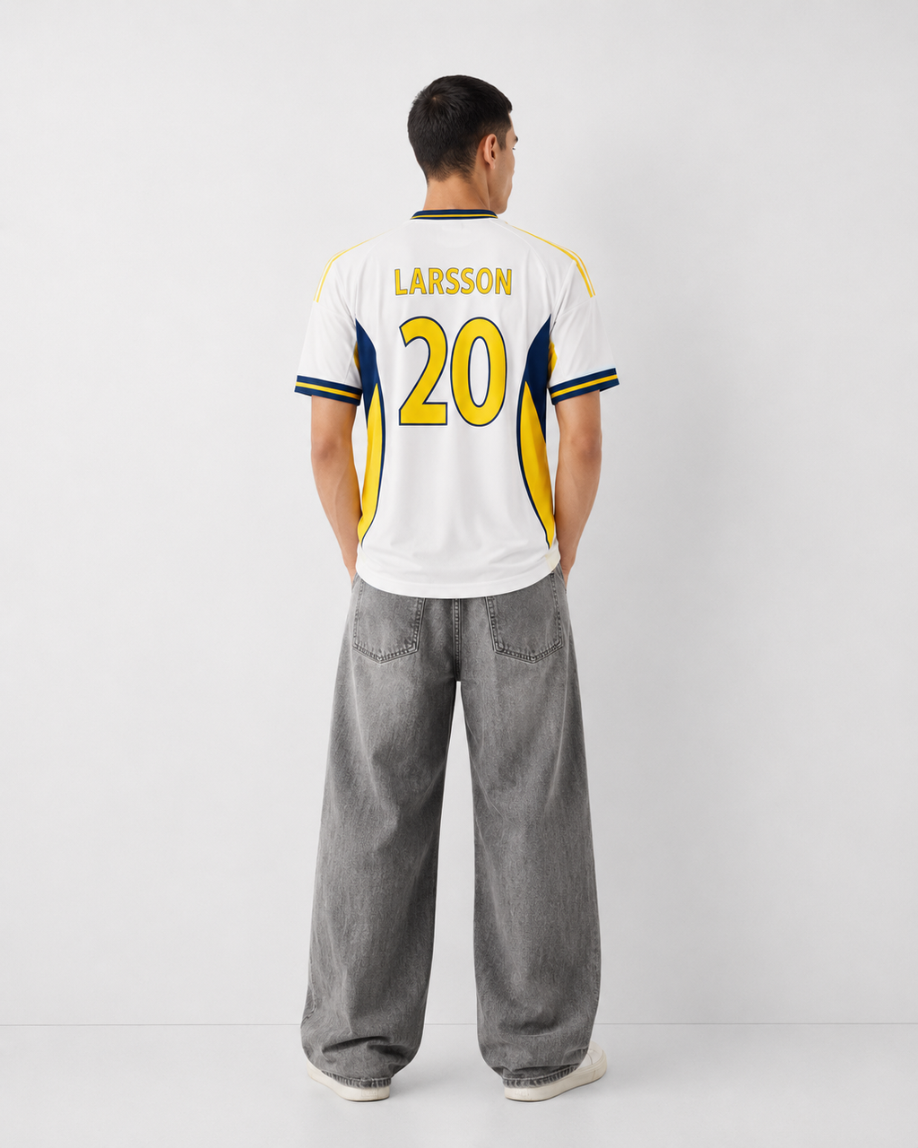 Larsson 2000-2002 Adidas Sweden away jersey