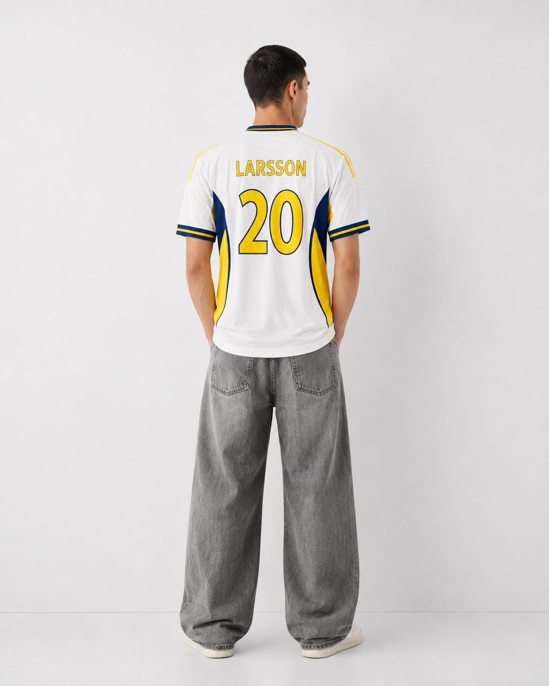 Larsson 2000-2002 Adidas Sweden away jersey