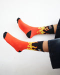 Vans flame graphic crew socks