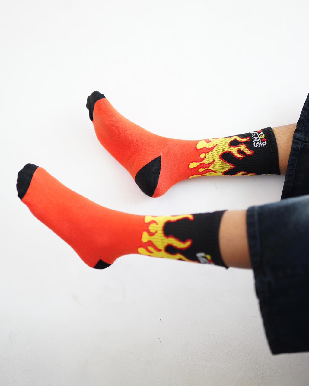 Vans flame graphic crew socks