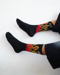 Red and Yellow Flame Socks