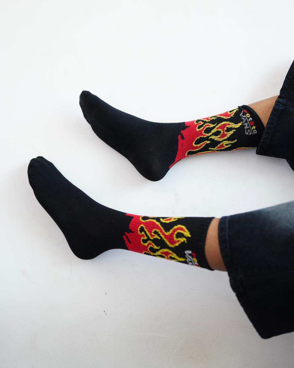 Red and Yellow Flame Socks