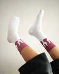 white cotton crew socks